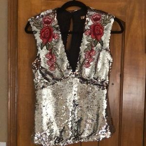 Sequin holiday top